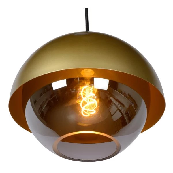 Lucide COOPER - Pendant light - Ø 30 cm - 1xE27 - Matt Gold / Brass - detail 3